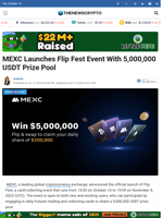 MEXC Launches Flip Fest Event With 5,000,000 USDT Prize Pool