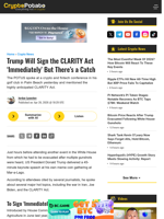 Trump Will Sign the CLARITY Act 'Immediately' But There's a Catch