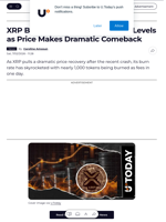 XRP Burn Rate Hits Highest 2026 Levels as Price Makes Dramatic Comeback - U.Today