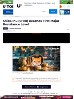 Shiba Inu (SHIB) Reaches First Major Resistance Level