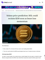 Solana price prediction: SOL could reclaim $250 soon as bears lose momentum