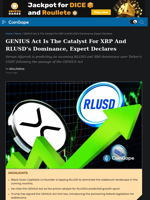 GENIUS Act Is The Catalyst For XRP And RLUSD's Dominance, Expert Declares
