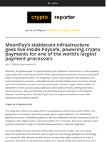 MoonPay's stablecoin infrastructure goes live inside Paysafe, powering crypto payments for one of the world's largest payment processors