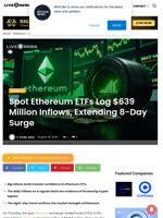 Spot Ethereum ETFs Log $639 Million Inflows, Extending 8-Day Surge | Live Bitcoin News