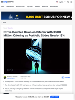 Strive Plans More Bitcoin Buys Despite $153M Paper Losses