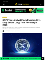 XRP Price: Analyst Flags Possible 30% Drop Before Long-Term Recovery in 2026 - CoinCentral