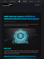 LINK Tests Key Support at $13.95 as Technical Indicators Flash Mixed Signals - Blockchain.News