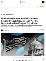 House Democrats Sound Alarm on CLARITY Act: Impact 'Will Not Be Quarantined to Crypto', Says Expert - Decrypt