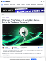 Ethereum Price Might Not Fall Below This Level? Here's Why