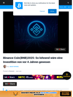 Binance Coin(BNB)2025: So lohnend wäre eine Investition von vor 4 Jahren gewesen | Bitcoinist.com