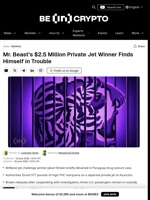 Mr. Beast’s $2.5 Million Private Jet Winner Finds Himself in Trouble