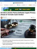 US SEC's Hester Peirce Defends Crypto Privacy Ahead of Tornado Cash Verdict - TheNewsCrypto