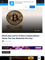 Bitcoin May Land On 36 More Company Balance Sheets This Year, Blockchain Firm Says