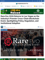 Rare Evo 2026 Returns to Las Vegas as the Industry’s Premier Cross-Chain Blockchain Event, Spotlighting Policy, Regulation, and Institutional Adoption - TheNewsCrypto