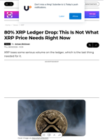 80% XRP Ledger Drop: This Is Not What XRP Price Needs Right Now - U.Today