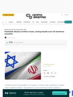 Hezbollah attacks northern Israel, raising doubts over US-brokered ceasefire