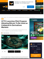 CFTC Lets Bitcoin Be Collateral In Derivatives Pilot Program