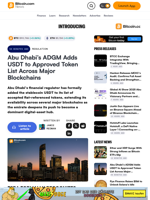 Abu Dhabi’s ADGM Adds USDT to Approved Token List Across Major Blockchains – Regulation Bitcoin News