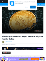 Bitcoin Cycle Peak Alert: Expert Says BTC Might Be Near Its Ceiling