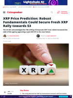 XRP Price Prediction: Robust Fundamentals Could Secure Fresh XRP Rally towards $3 | Coinspeaker