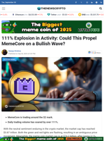 111% Explosion in Activity: Could This Propel MemeCore on a Bullish Wave? - TheNewsCrypto