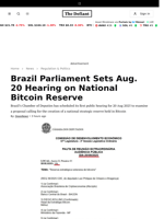 Brazil Parliament Sets Aug. 20 Hearing on National Bitcoin Reserve - 