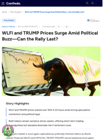 WLFI and TRUMP Prices Surge Amid Political Buzz—Can the Rally Last?
