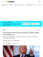 Bitcoin (BTC) price news: Trump extends Iran strike pause, trimming price decline