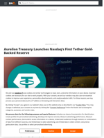 Aurelion Treasury Launches Nasdaq's First Tether Gold-Backed Reserve - Brave New Coin