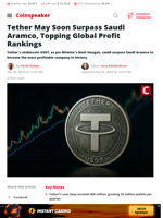 Tether Set to Surpass Saudi Aramco in Global Profits
