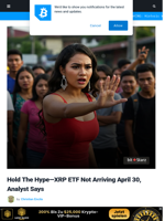 Hold The Hype—XRP ETF Not Arriving April 30, Analyst Says