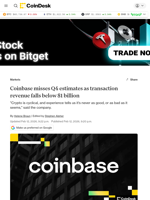 Coinbase misses Q4 estimates as transaction revenue falls below $1 billion