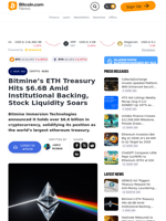 Bitmine’s ETH Treasury Hits $6.6B Amid Institutional Backing, Stock Liquidity Soars – Crypto News Bitcoin News