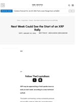 Next Week Could See the Start of an XRP Rally