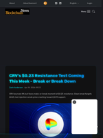 CRV's $0.23 Resistance Test Coming This Week - Break or Break Down - Blockchain.News