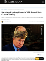 Sanction-Evading Russia’s VTB Bank Pilots Crypto Trading - DailyCoin