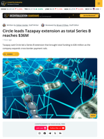 Circle Leads Tazapay Extension as Total Series B Reaches $36M