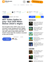 NFT Sales Spike in July—but Still Miles Below 2024’s Highs – Markets and Prices Bitcoin News
