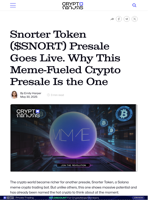 Snorter Token ($SNORT) Presale Goes Live. Why This Meme-Fueled Crypto Presale Is the One