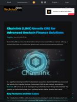 Chainlink (LINK) Unveils CRE for Advanced Onchain Finance Solutions - Blockchain.News