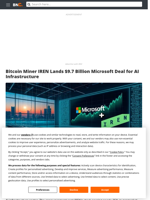 Bitcoin Miner IREN Lands $9.7 Billion Microsoft Deal for AI Infrastructure - Brave New Coin