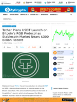 Tether Plans USDT Launch on Bitcoin's RGB Protocol as Stablecoin Market Nears $300 Billion Record ⋆ ZyCrypto