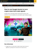 How to Use Google Gemini to Turn Crypto News Into Trade Signals