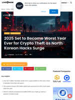 2025 Set to Become Worst Year Ever for Crypto Theft as North Korean Hacks Surge | Live Bitcoin News