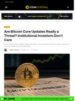Are Bitcoin Core Updates Really a Threat? Institutional Investors Don’t Care - CoinCentral