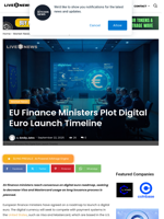 EU Finance Ministers Plot Digital Euro Launch Timeline | Live Bitcoin News