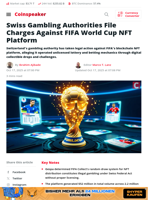 Swiss Gambling Authorities File Charges Against FIFA World Cup NFT Platform - Coinspeaker