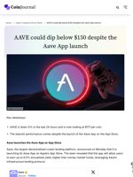 AAVE could dip below $150 despite the Aave App launch