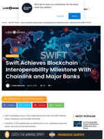 Swift, Chainlink Unlock Cross-Chain Finance