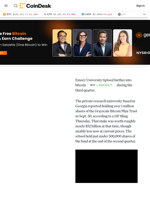 Bitcoin (BTC) Adoption News: Emory University Adds to Holdings